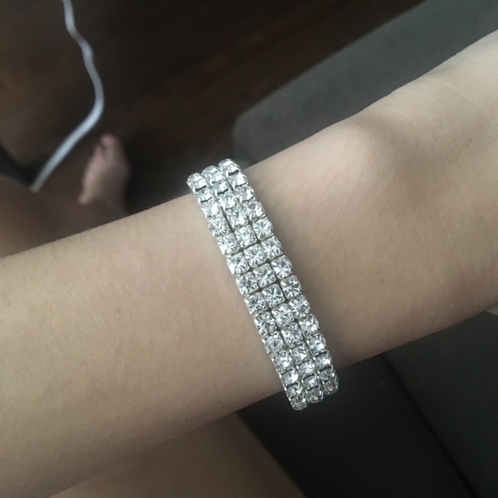 rhinestone elastic bracelet